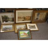 A COLLECTION OF FRAMED AND GLAZED WATERCOLOURS TO INC A JOHN S FOX EXAMPLE