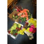 A QUANTITY OF ARTIFICIAL FLOWERS