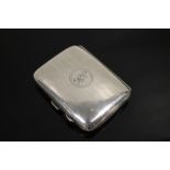 A HALLMARKED SILVER CIGARETTE CASE