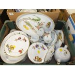 A TRAY OF ROYAL WORCESTER EVESHAM DINNERWARE