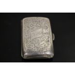 AN ANTIQUE HALLMARKED SILVER CIGARETTE CASE