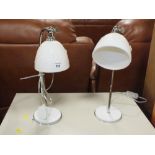 A PAIR OF MODERN 'BEE HIVE' TYPE TABLE LAMPS (2)