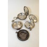 FOUR HALLMARKED SILVER WATCH CASES TO INCLUDE TWO FULL HUNTERS AND A PAIR CASE