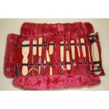 A FRENCH IVORY TRAVELLING MANICURE SET