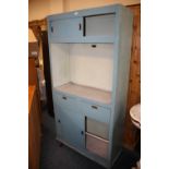 A VINTAGE PAINTED KITCHEN CABINET - W 93 CM A/F