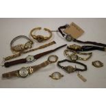 A BAG OF VINTAGE LADIES WRISTWATCHES