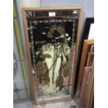 TWO MUCHA ART NOUVEAU STYLE MIRRORS