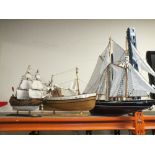 THREE MODEL BOATS TO INCLUDE A BLUENOSE