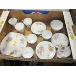 A TRAY OF SHELLEY WILD FLOWER CHINA