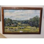 FRANK BOOTHMAN. Impressionist wooded landscape with cattle, signed lower left, dated 1958 and