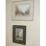 TWO FRAMED AND GLAZED WATERCOLOURS OF COUNTRY SCENES BY MARJORIE KENNEDY