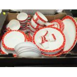 A TRAY OF MIDWINTER STYLECRAFT POLKA DOT PATTERN TEA AND DINNERWARE