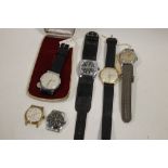 A BAG OF VINTAGE GENTS WRISTWATCHES TO INCLUDE PROVITA, SMITHS DELUXE, ROTARY 7 ETC