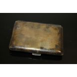 A HALLMARKED SILVER CIGARETTE CASE