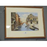A FRAMED AND GLAZED WATERCOLOUR ENTITLED 'RIO DEI MENDICANTI BY B POMFRET