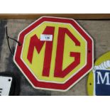 ***TWO MODERN CAST METAL MG WALL PLAQUES