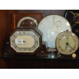 FOUR ASSORTED VINTAGE CLOCKS A/F