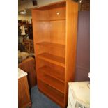 AN OPEN TALL BOOKCASE - H 183 CM, W 81 CM