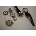 A BAG OF VINTAGE WRISTWATCHES TO INCLUDE CYMA, DONADA ETC