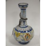 A PILGRIM MAJOLICA VASE, detailed 'Certona Firenze' with a snake winding its way up the vase,