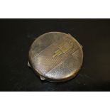 A HALLMARKED SILVER ART DECO COMPACT