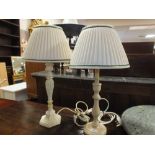 TWO MODERN LAURA ASHLEY TABLE LAMPS WITH SHADES