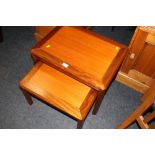 TWO SMALL TEAK TABLES