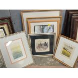 A COLLECTION OF FRAMED AND GLAZED WATERCOLOURS, PICTURES AND PRINTS TO INCLUDE PAUL BARWICK