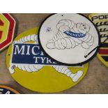 ***TWO MODERN CAST METAL MICHELIN PLAQUES