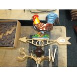 ***A MODERN CAST METAL COCKEREL WEATHER VANE