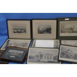 A BOX OF ENGRAVINGS AND PRINTS OF LOCAL INTEREST