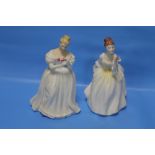 TWO ROYAL DOULTON FIGURINES "FLOWER OF LOVE" AND "DENISE"