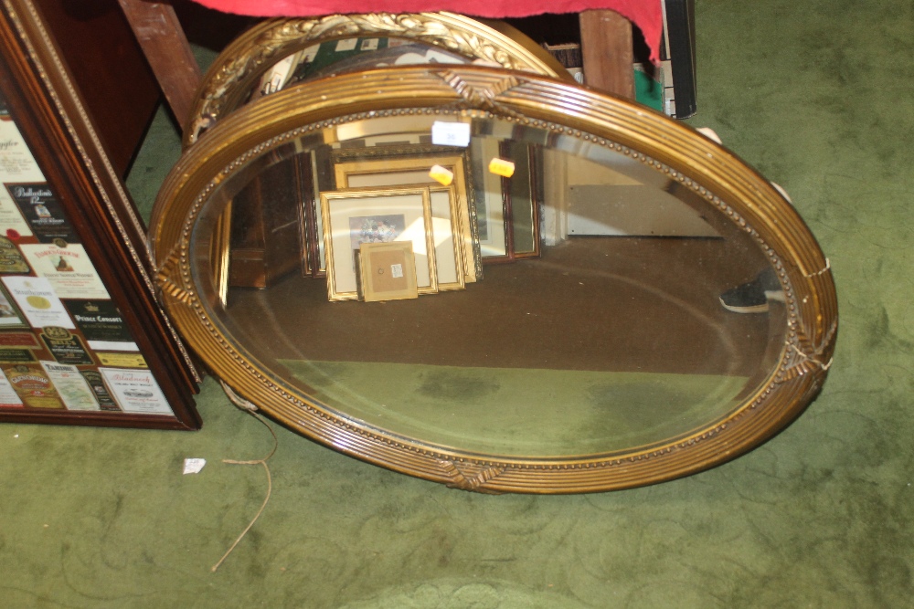 FIVE ASSORTED MIRRORS TO INCLUDE GILT FRAMED EXAMPLES