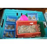 A LARGE QUANTITY OF METAL DETECTOR FINDS, to include copper coins, of varied date lead weights, etc