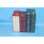 FOUR SETS OF FOLIO SOCIETY BOOKS, TO INCLUDE "THE ICELANDIC SAGAS"