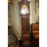 A CASED GRANDFATHER CLOCK