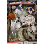 A TRAY OF ASSORTED CHINA TO INCLUDE PARAGON