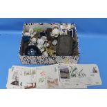A QUANTITY OF ASSORTED COLLECTABLES CRESTED WARE FIRST DAY COVERS ETC