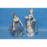 TWO ROYAL DOULTON FIGURINES MASQUERADE AND MELANIE