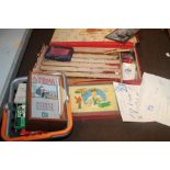 A VINTAGE PRINTING SET AND SMALL COLLECTION OF VINTAGE GAMES