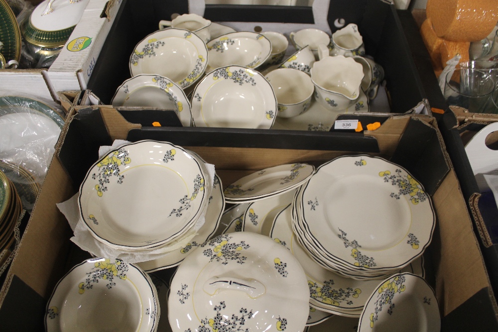 TWO TRAYS OF ROYAL DOULTON CARNIVAL TEA AND DINNER WARE