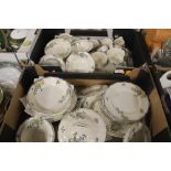 TWO TRAYS OF ROYAL DOULTON CARNIVAL TEA AND DINNER WARE