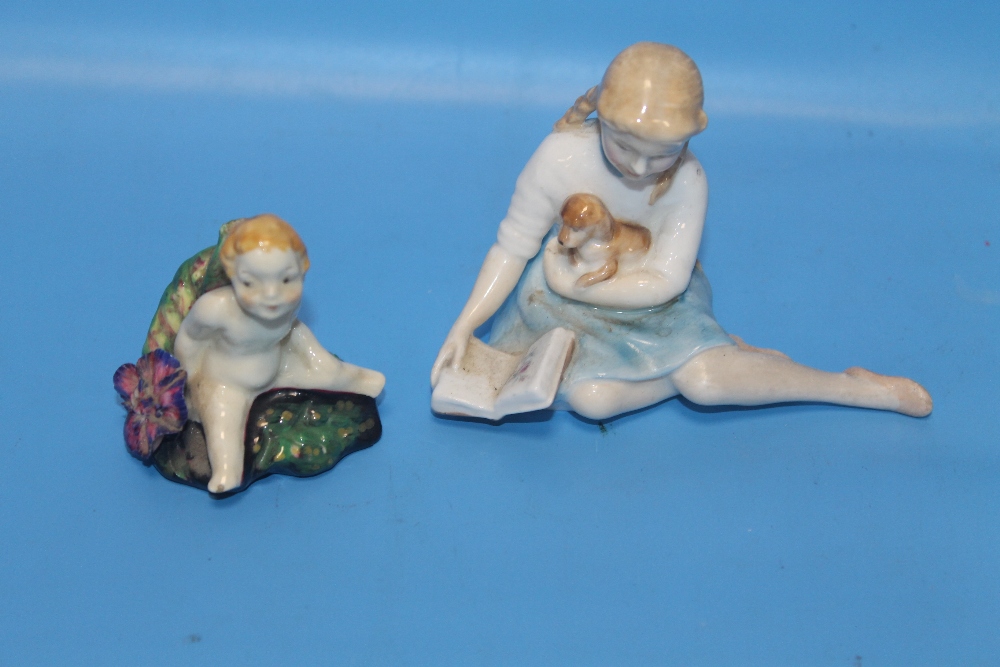 A ROYAL DOULTON FIGURINE "MY PET" TOGETHER WITH A ROYAL DOULTON FAIRY