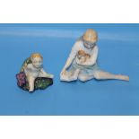 A ROYAL DOULTON FIGURINE "MY PET" TOGETHER WITH A ROYAL DOULTON FAIRY