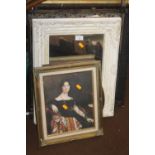 A QUANTITY OF ASSORTED MIRRORS AND FRAMED TEXTILES