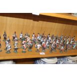 A COLLECTION OF ASSORTED DELPRADO FIGURES MAINLY NAPOLEONIC TYPES