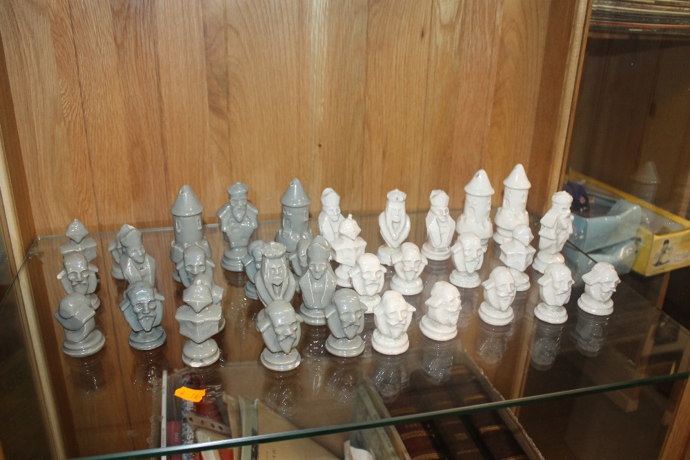 A COLLECTION OF ASSORTED CHESS PIECES, NOT COMPLETE