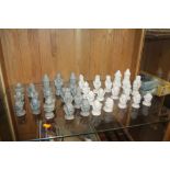 A COLLECTION OF ASSORTED CHESS PIECES, NOT COMPLETE