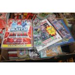 A TRAY OF ASSORTED PLAYING CARDS AND TRADE CARDS TO INCLUDE MATCH ATTAX ETC