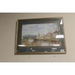 D HUMPHREY WATERCOLOUR SIGNED TO THE LOWER RIGHT "TICKFORD IRON BRIDGE NEWPORT PAGNALL"